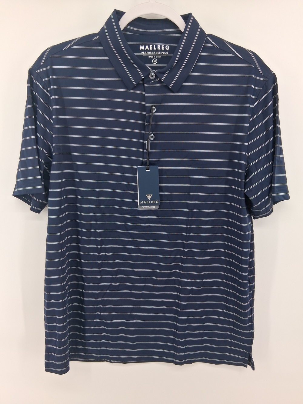 Navy Striped Polo Shirt